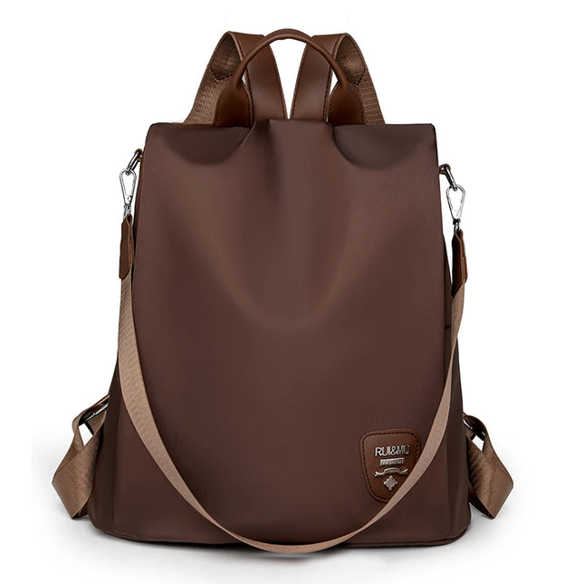 Anti-Diebstahl Rucksack Damen Braun