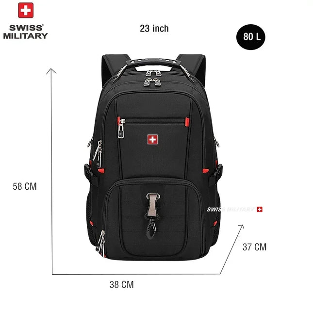 SWISS Rucksack 80L für Pendler & Schule