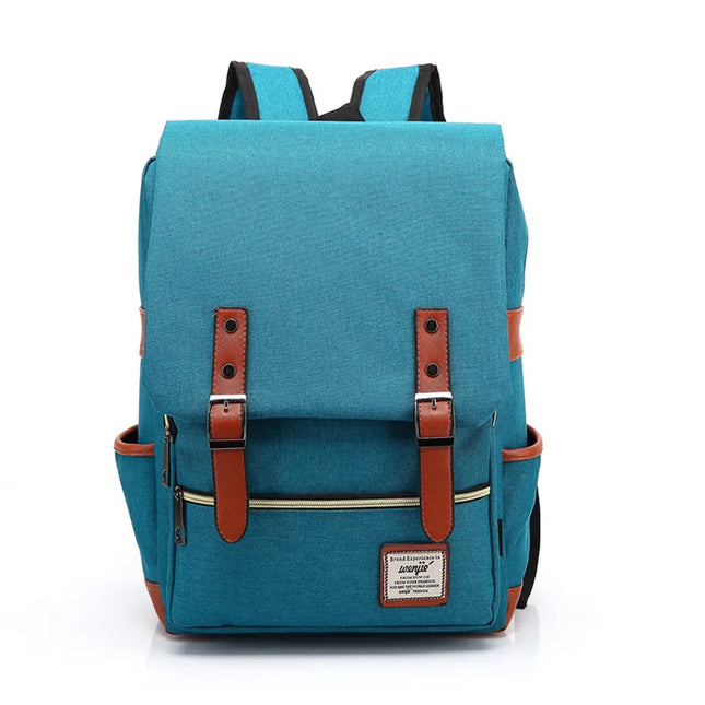 Vintage Laptop Rucksack 16 Zoll Blau