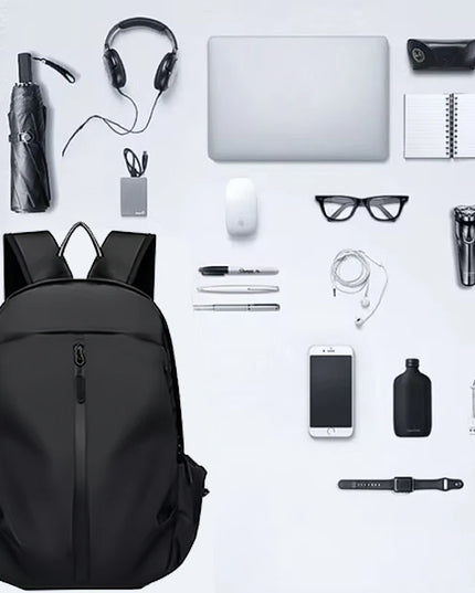 Leichter Laptop Rucksack Grau wasserabweisend
