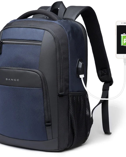 Laptop Rucksack mit USB-Port Blau