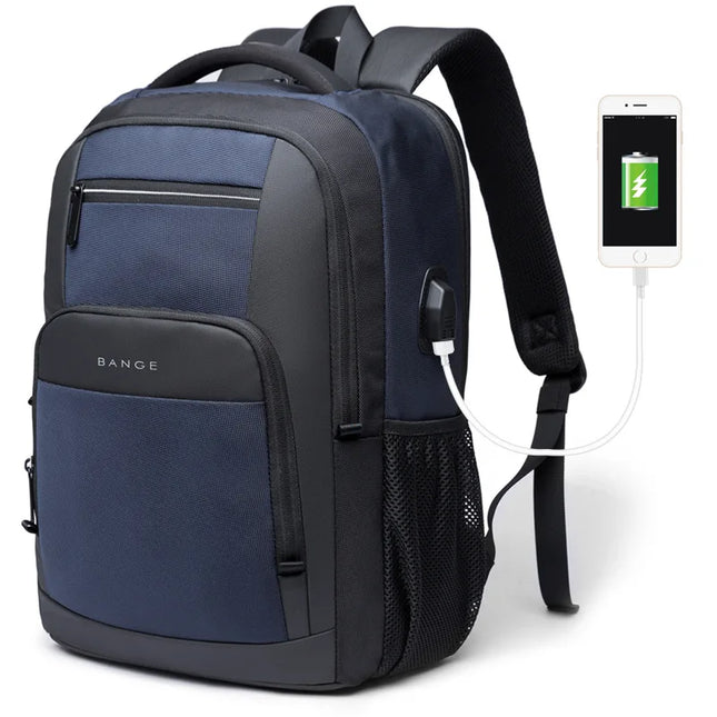 Laptop Rucksack mit USB-Port Blau