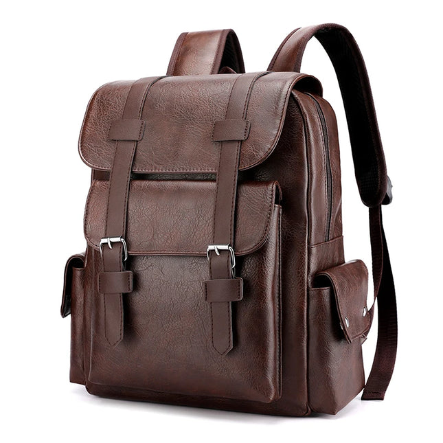 Herren Laptop Rucksack 20-35L Dunkelbraun