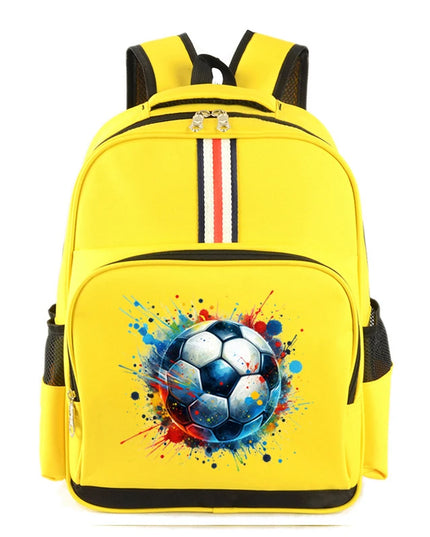 Schulrucksack Fussball-Design Gelb