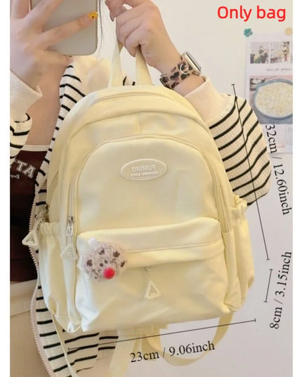 Schulrucksack Damen Nylon - leicht & schwarz