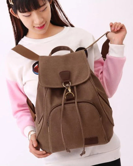 Canvas Laptop Rucksack für Uni und Schule