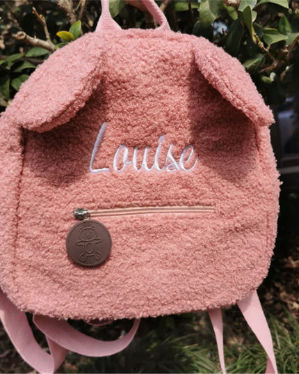 Schulrucksack Bär Plüsch Braun