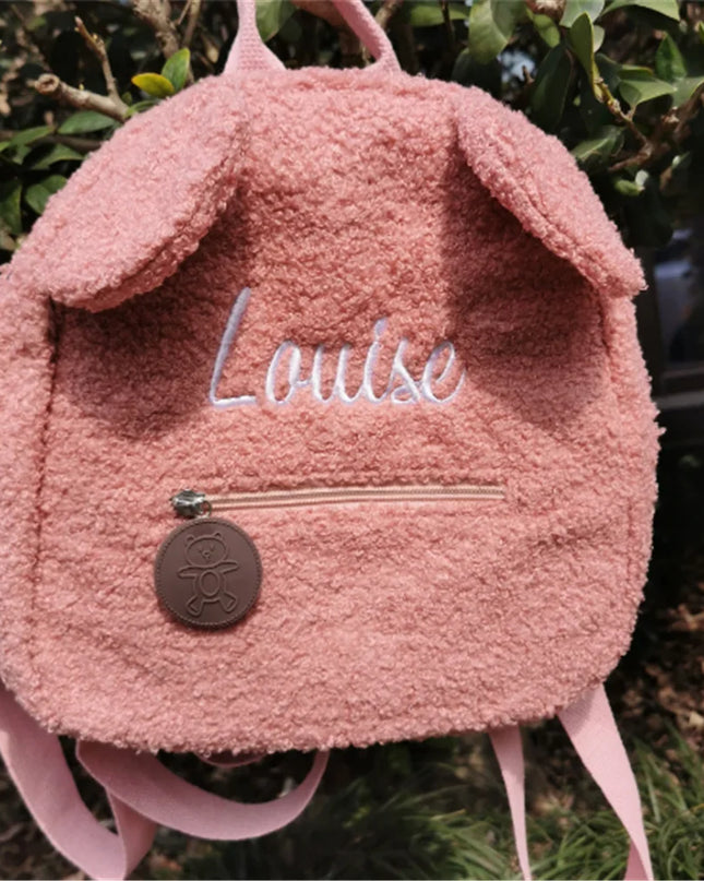 Schulrucksack Bär Plüsch Braun