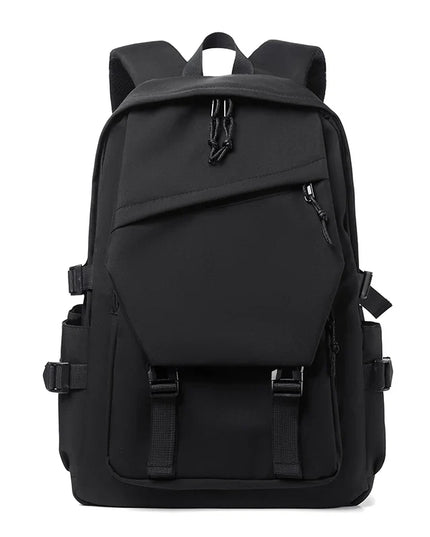Schulrucksack schlicht Schwarz 20-35 Liter
