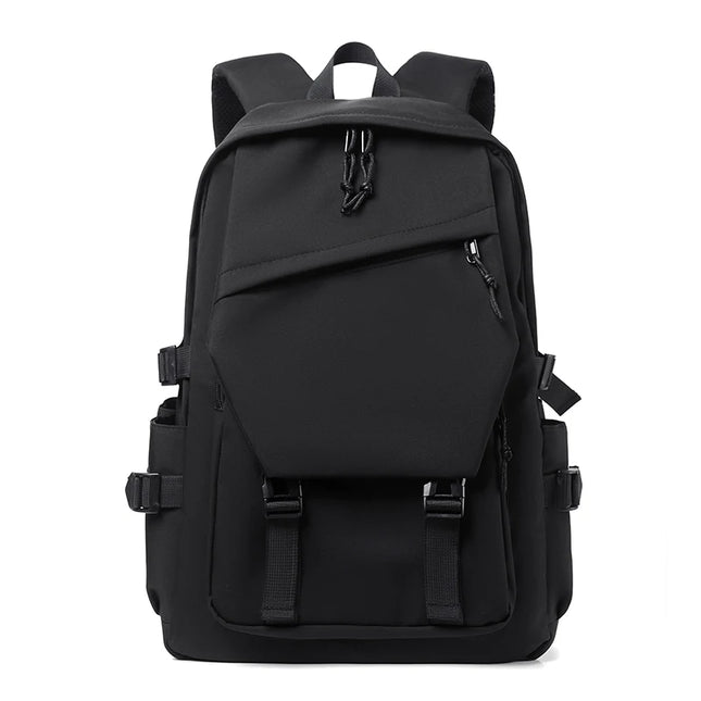 Schulrucksack schlicht Schwarz 20-35 Liter