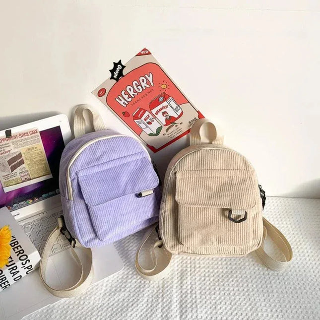 Mini Cord Rucksack für Studierende