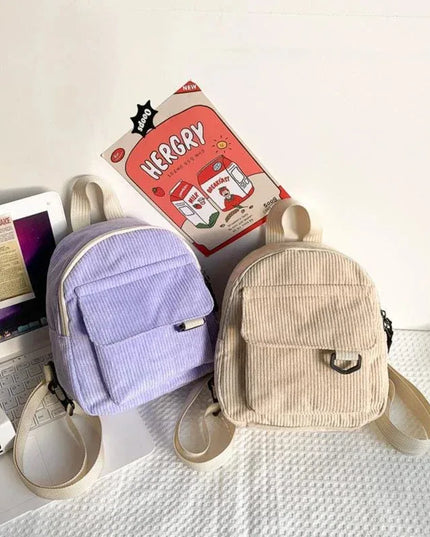 Mini Cord Rucksack für Studierende