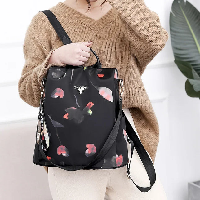 Damen Schulterrucksack Oxford Stoff