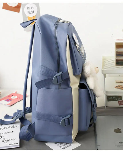 Schulrucksack Set Wasserdicht – Schwarz