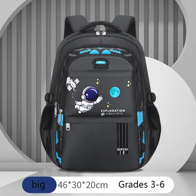 Schulrucksack Astronaut Jungen Schwarz