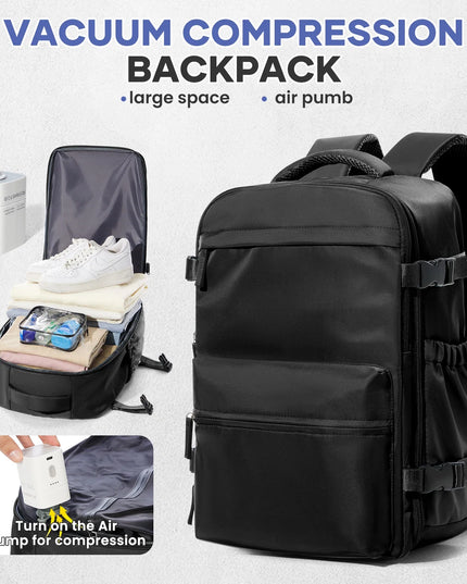 Rucksack erweiterbar 20-35L mit Pumpe Grün