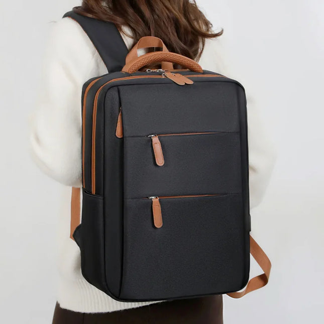 Business Rucksack 16 Zoll Laptopfach Schwarz