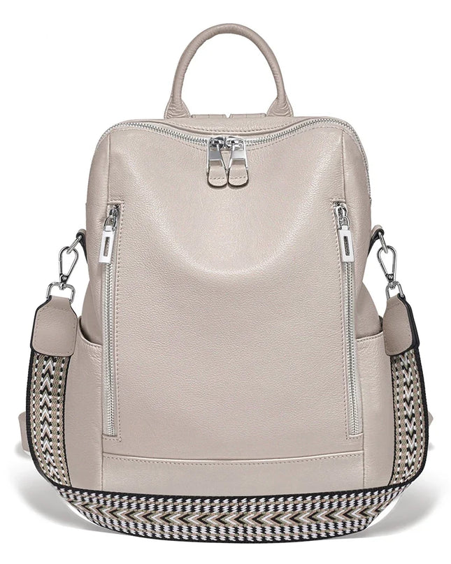Rucksack Damen Leder Apricot