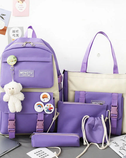 Schulrucksack Set Violett - 20-35 Liter