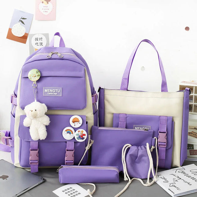Schulrucksack Set Violett - 20-35 Liter