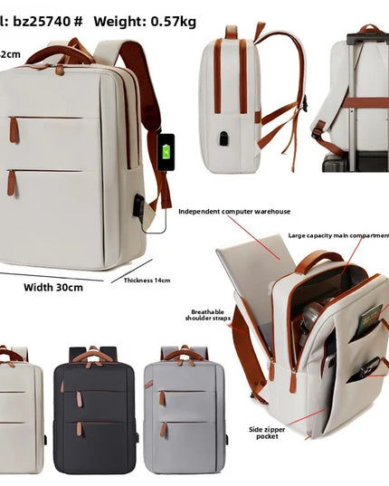 Business Rucksack 16 Zoll Laptopfach Schwarz