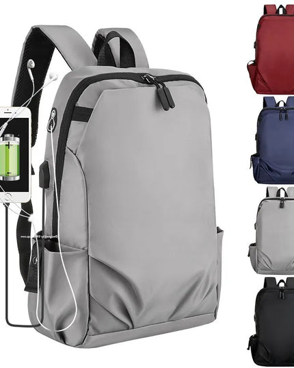 Schulrucksack mit USB-Port Blau B060