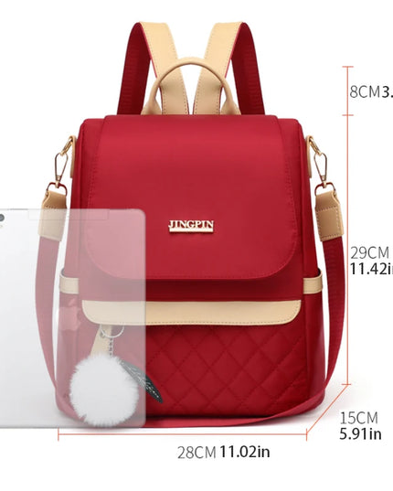 Damen Rucksack Rot mit Handyfach