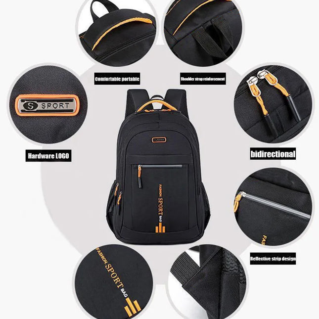 Schulrucksack Damen Blau Großes Volumen