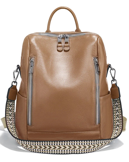 Business Rucksack Damen Braun Leder