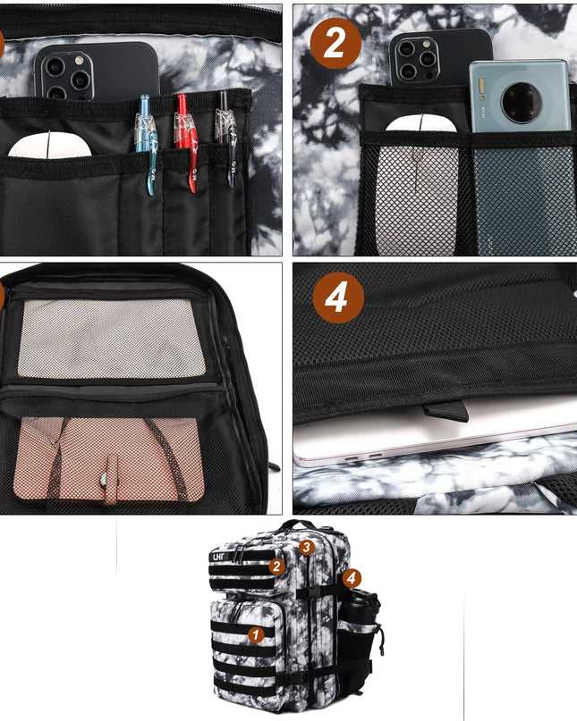 Rucksack 45L Wasserdicht mit Laptopfach