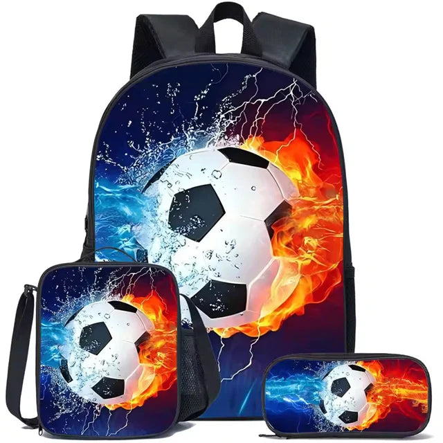 Schulrucksack Set Fussball 20-35 Liter