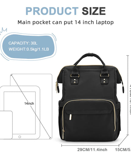 Laptop Rucksack Damen mit USB-Anschluss Grün