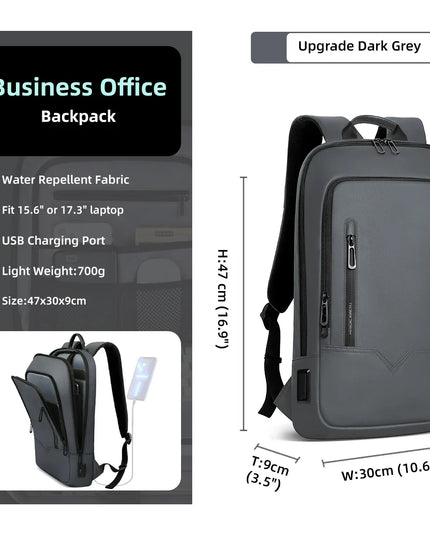 Laptop Rucksack 15,6 Zoll USB Grau