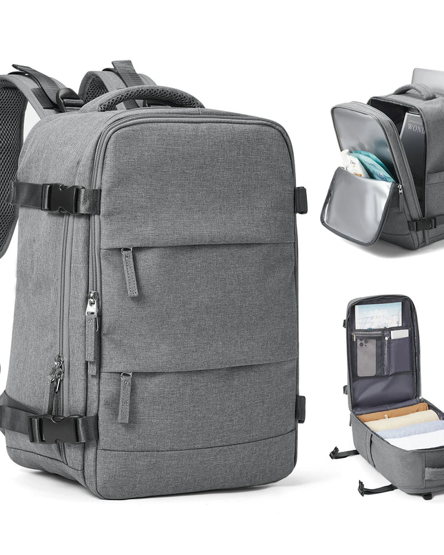 Laptop Rucksack fuer Uni & Arbeit Grau