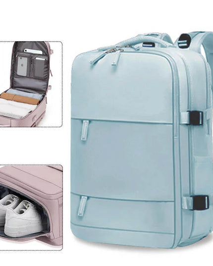 Business Rucksack mit Schuhfach Blau