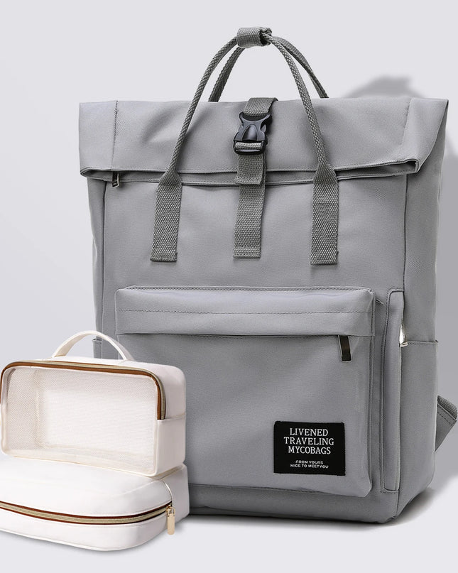 Uni Rucksack 14 Zoll Laptopfach Grau