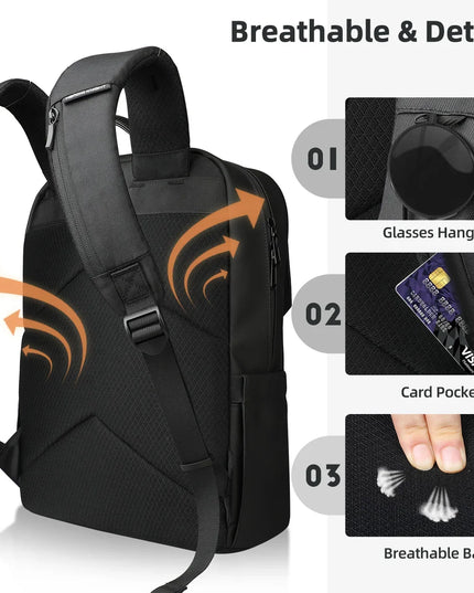 Business Laptop Rucksack 15,6 Zoll Schwarz