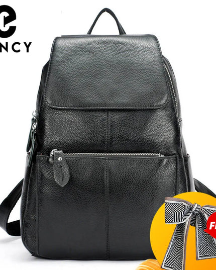 Anti-Diebstahl Rucksack Damen Leder