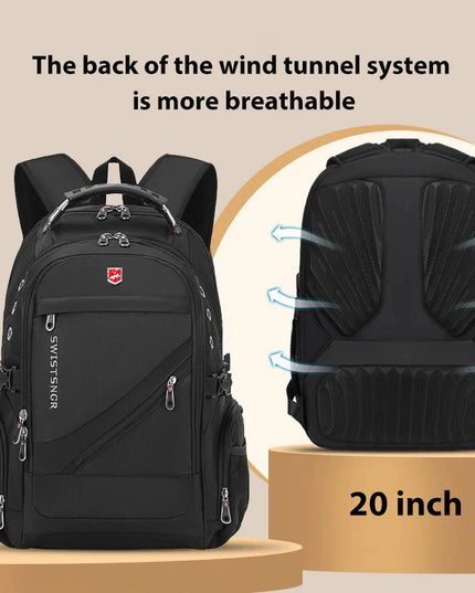 Business Laptop Rucksack 17 Zoll - Schwarz