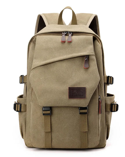 Retro Uni Rucksack aus Canvas Khaki