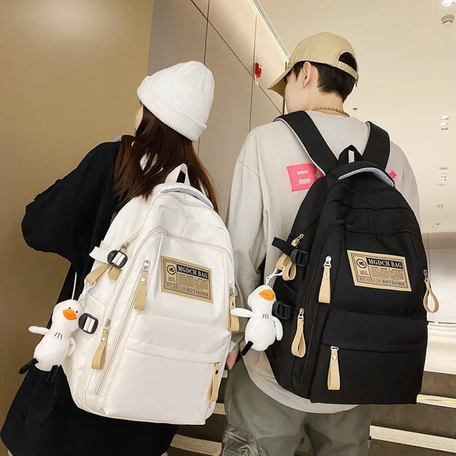Großer Schulrucksack Beige - 36-55 Liter
