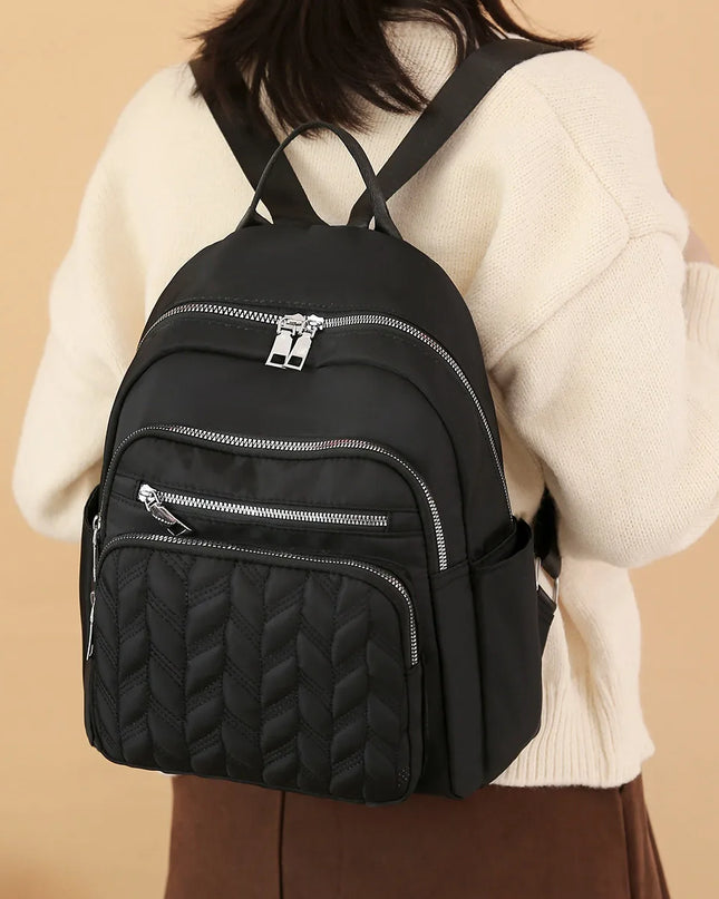 Damen Rucksack Oxford Schwarz 20-35L