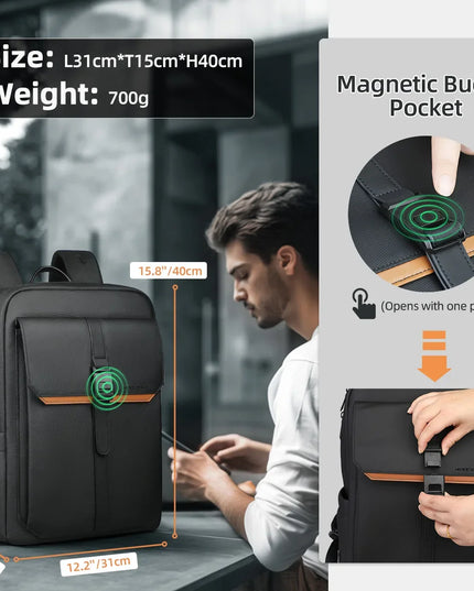 Business Laptop Rucksack 15,6 Zoll Schwarz