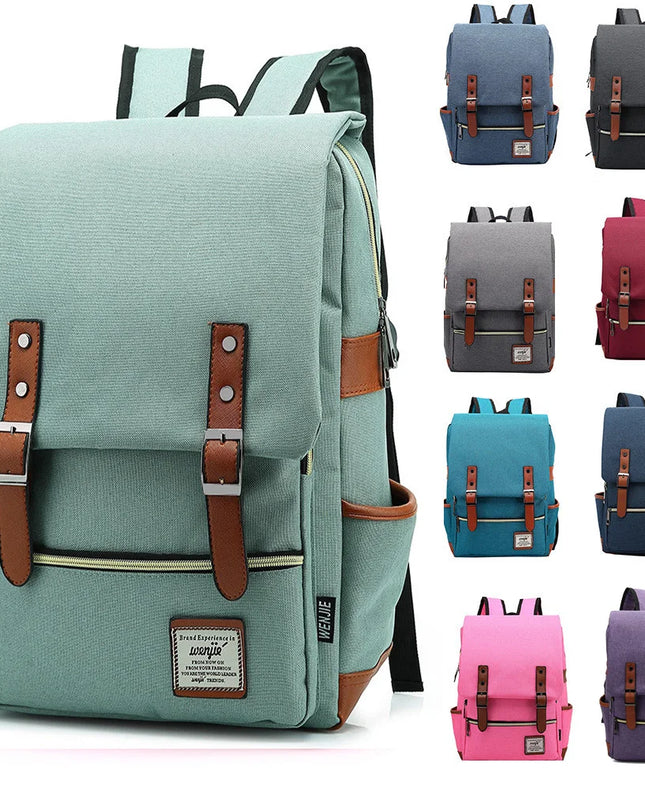 Vintage Laptop Rucksack 16 Zoll Canvas