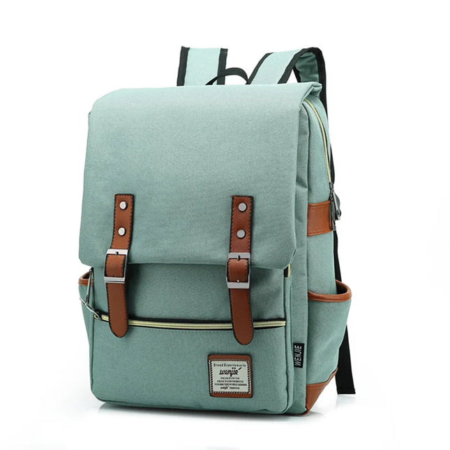 Schulrucksack Canvas 16 Zoll Laptopfach