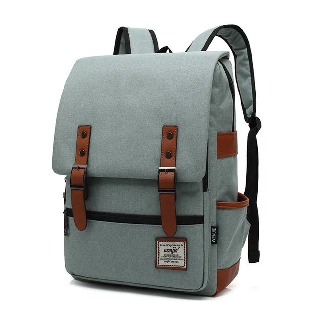 Laptop Rucksack 16 Zoll Canvas Hellgrün