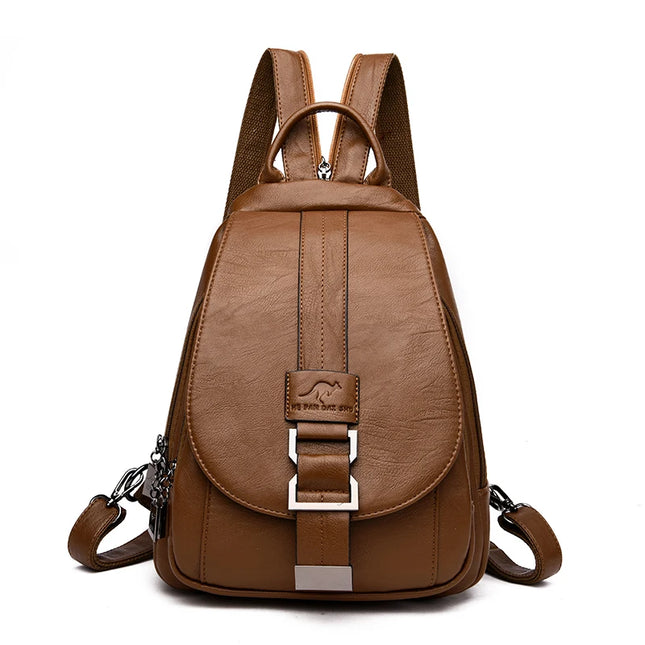 Damen Rucksack aus Leder für Alltag & Uni