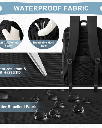 Reise Rucksack 20-35L Handgepaeck grau
