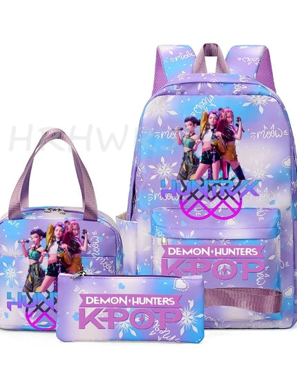Schulrucksack Set 3-teilig KPop Beige