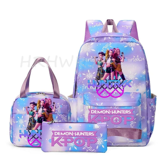 Schulrucksack Set 3-teilig KPop Beige